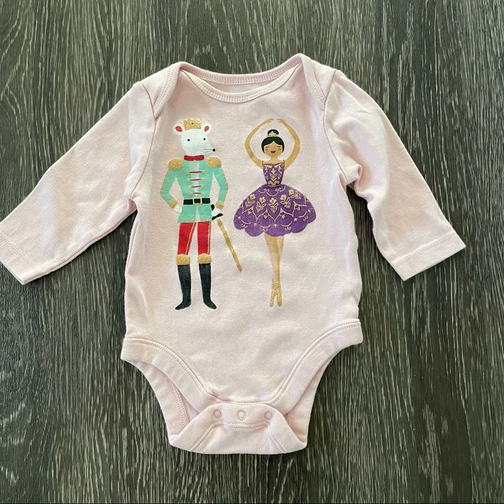 Old Navy Nutcracker Long Sleeve Baby Onesie